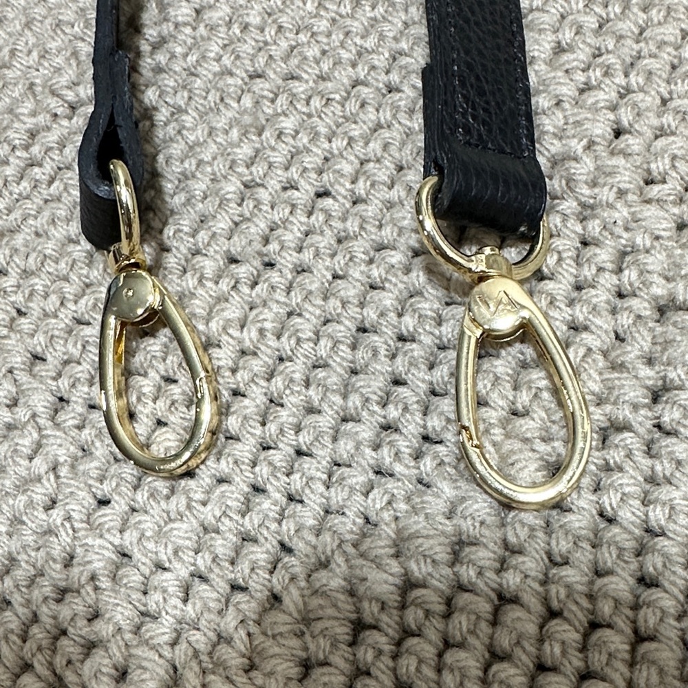 Valentina Black Leather Bag Strap - Picture 7 of 8